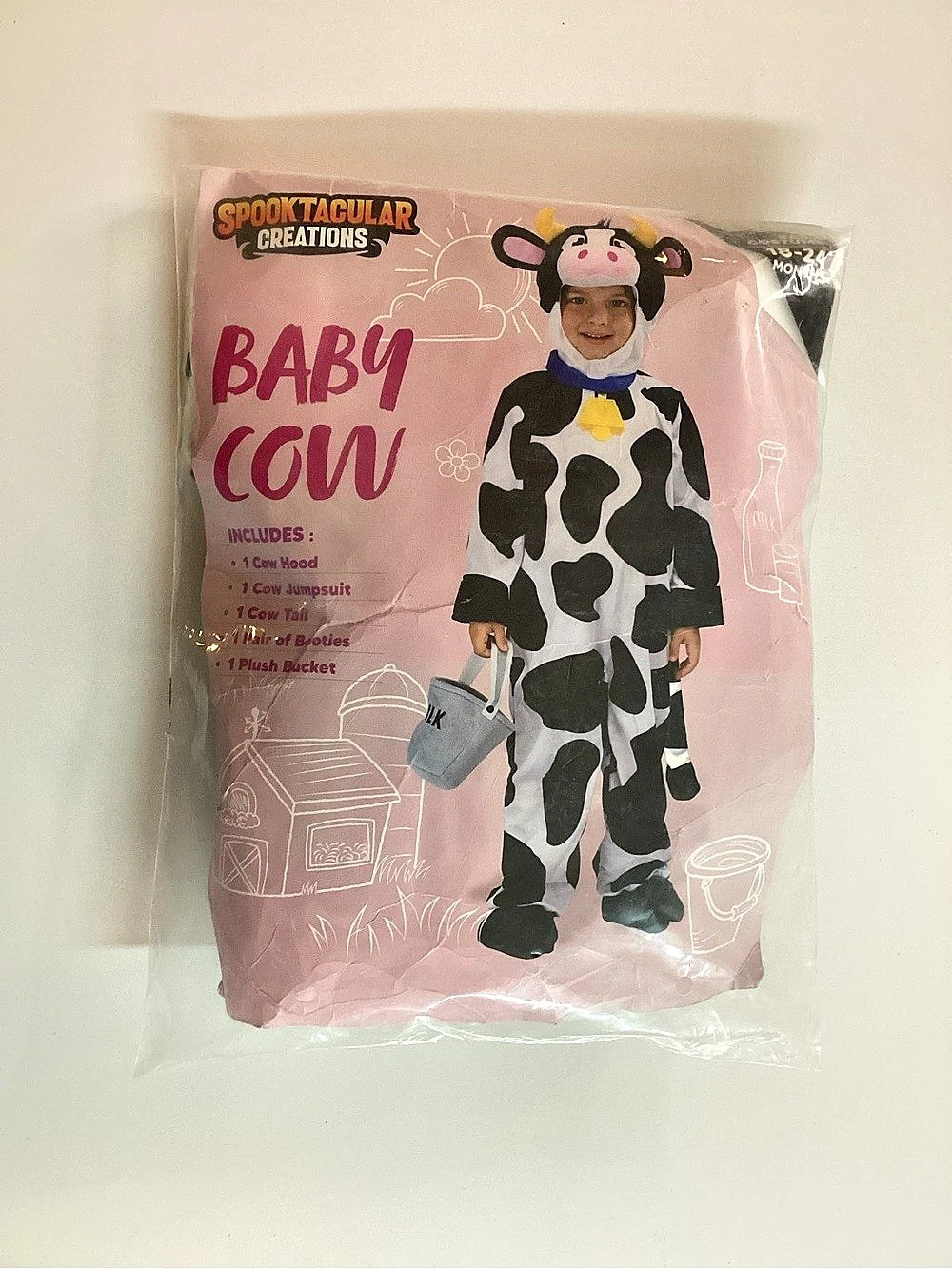 Spooktacular Creations Baby Cow Costume Black & White NWT